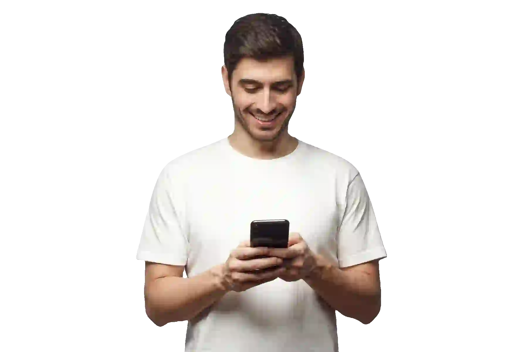 man holding a mobile phone